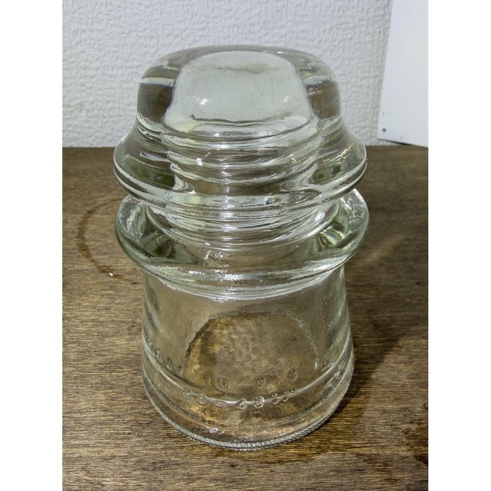 Vintage Glass Electric Insulator Hemingray-16 Clear Made In U.S.A. 24-48